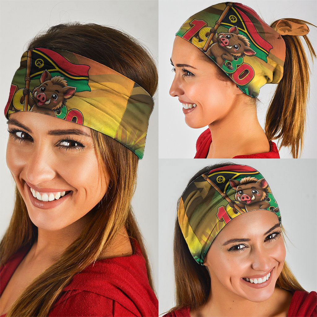 Vanuatu Independence Day Neck Gaiter Chibi Boar Proud To Be A Ni-Van LT14 - Polynesian Pride