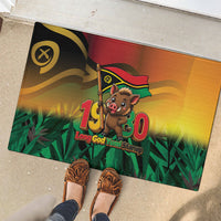 Vanuatu Independence Day Rubber Doormat Chibi Boar Proud To Be A Ni-Van LT14 - Polynesian Pride