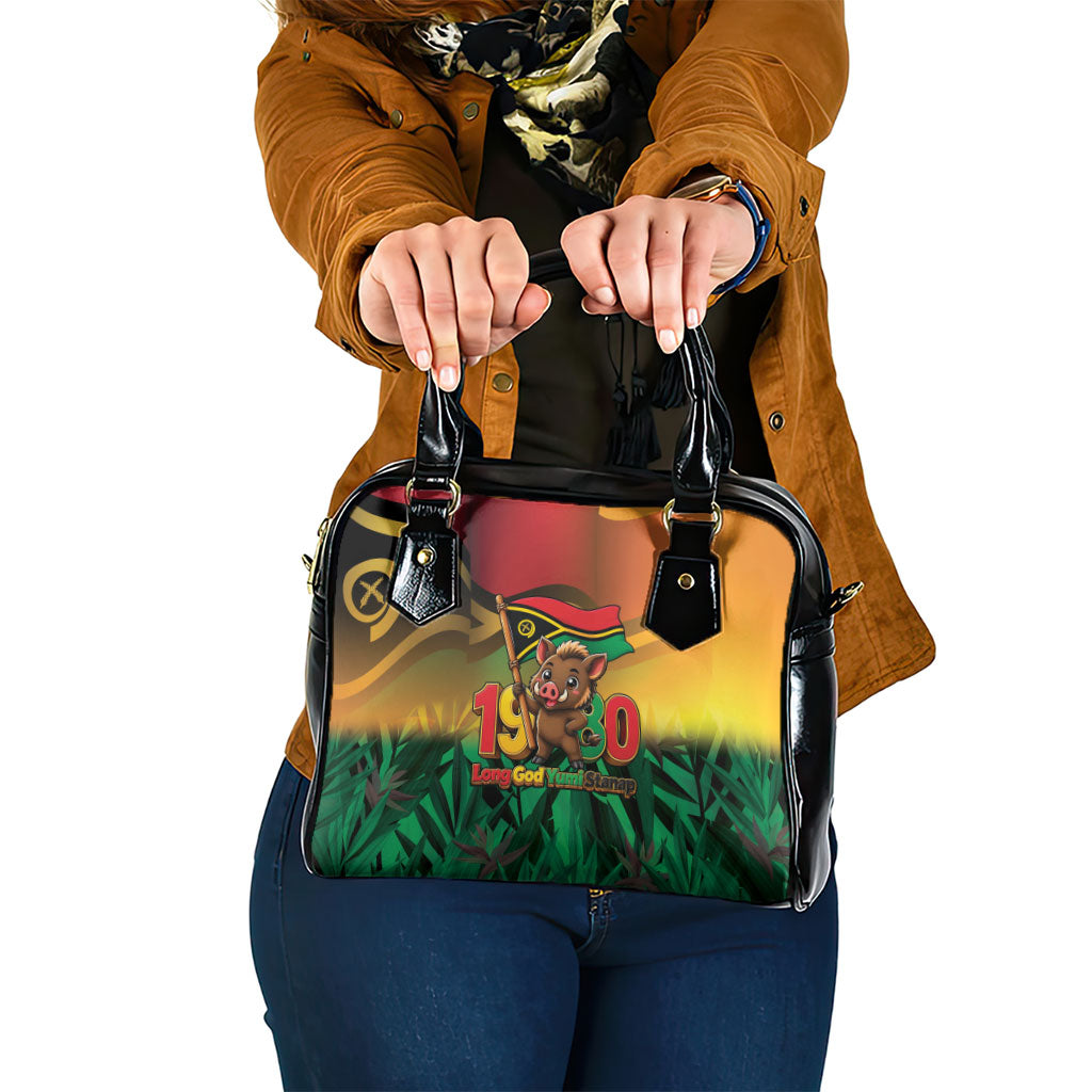 Vanuatu Independence Day Shoulder Handbag Chibi Boar Proud To Be A Ni-Van LT14 One Size Multicolor - Polynesian Pride