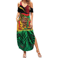 Vanuatu Independence Day Summer Maxi Dress Chibi Boar Proud To Be A Ni-Van