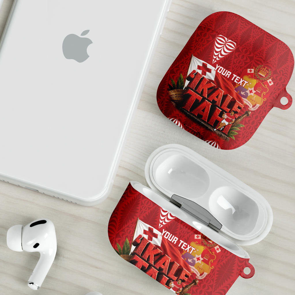 Tonga Rugby Custom AirPods Case 2026 Go Ikale Tahi Ngatu Pattern LT14 - Polynesian Pride