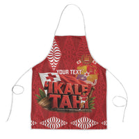 Tonga Rugby Custom Apron 2026 Go Ikale Tahi Ngatu Pattern LT14 Red - Polynesian Pride