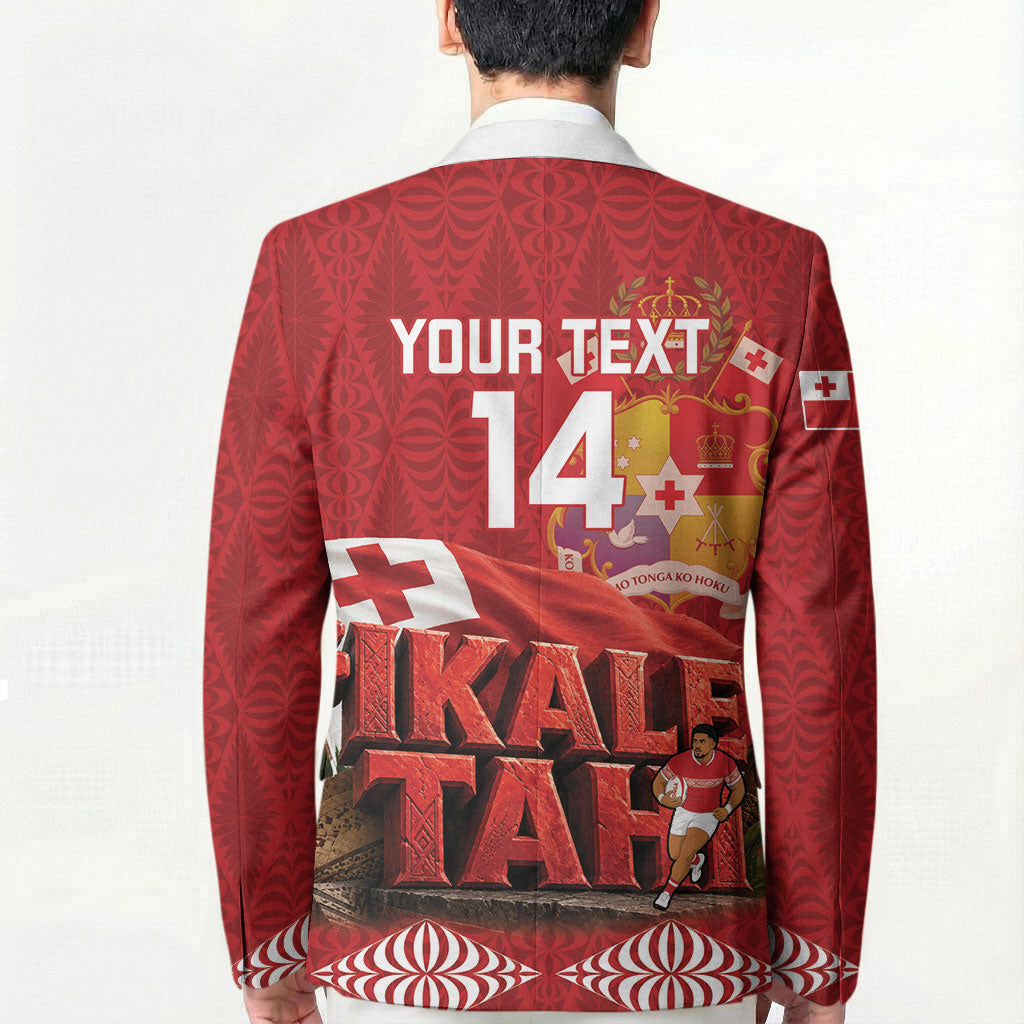 Tonga Rugby Custom Blazer 2026 Go Ikale Tahi Ngatu Pattern LT14 - Polynesian Pride