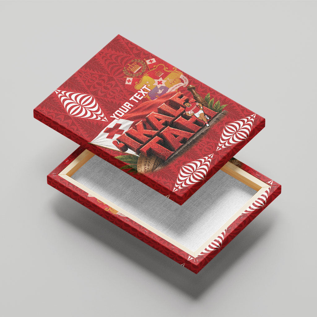 Tonga Rugby Custom Canvas Wall Art 2026 Go Ikale Tahi Ngatu Pattern LT14 - Polynesian Pride