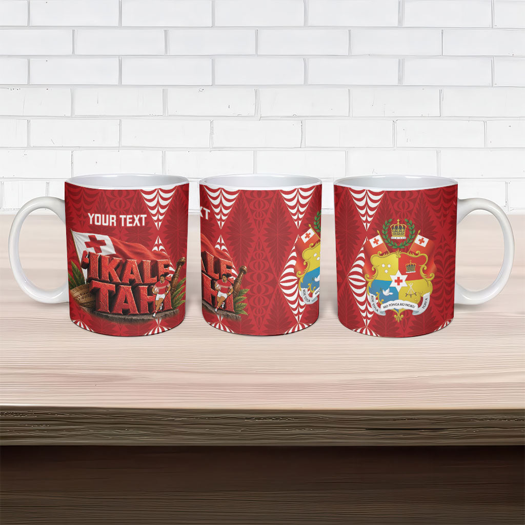 Tonga Rugby Custom Ceramic Mug 2026 Go Ikale Tahi Ngatu Pattern LT14 - Polynesian Pride