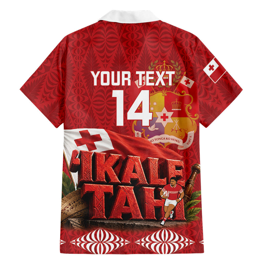 Tonga Rugby Custom Family Matching Long Sleeve Bodycon Dress and Hawaiian Shirt 2026 Go Ikale Tahi Ngatu Pattern