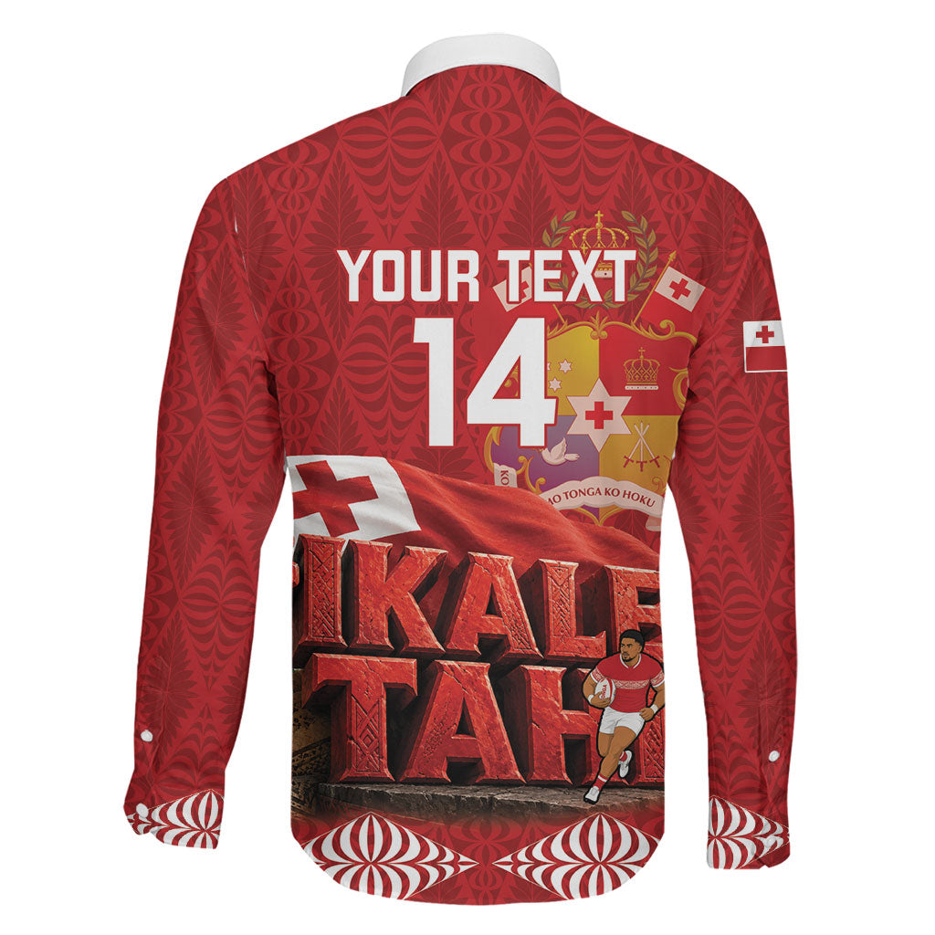 Tonga Rugby Custom Family Matching Off Shoulder Maxi Dress and Hawaiian Shirt 2026 Go Ikale Tahi Ngatu Pattern