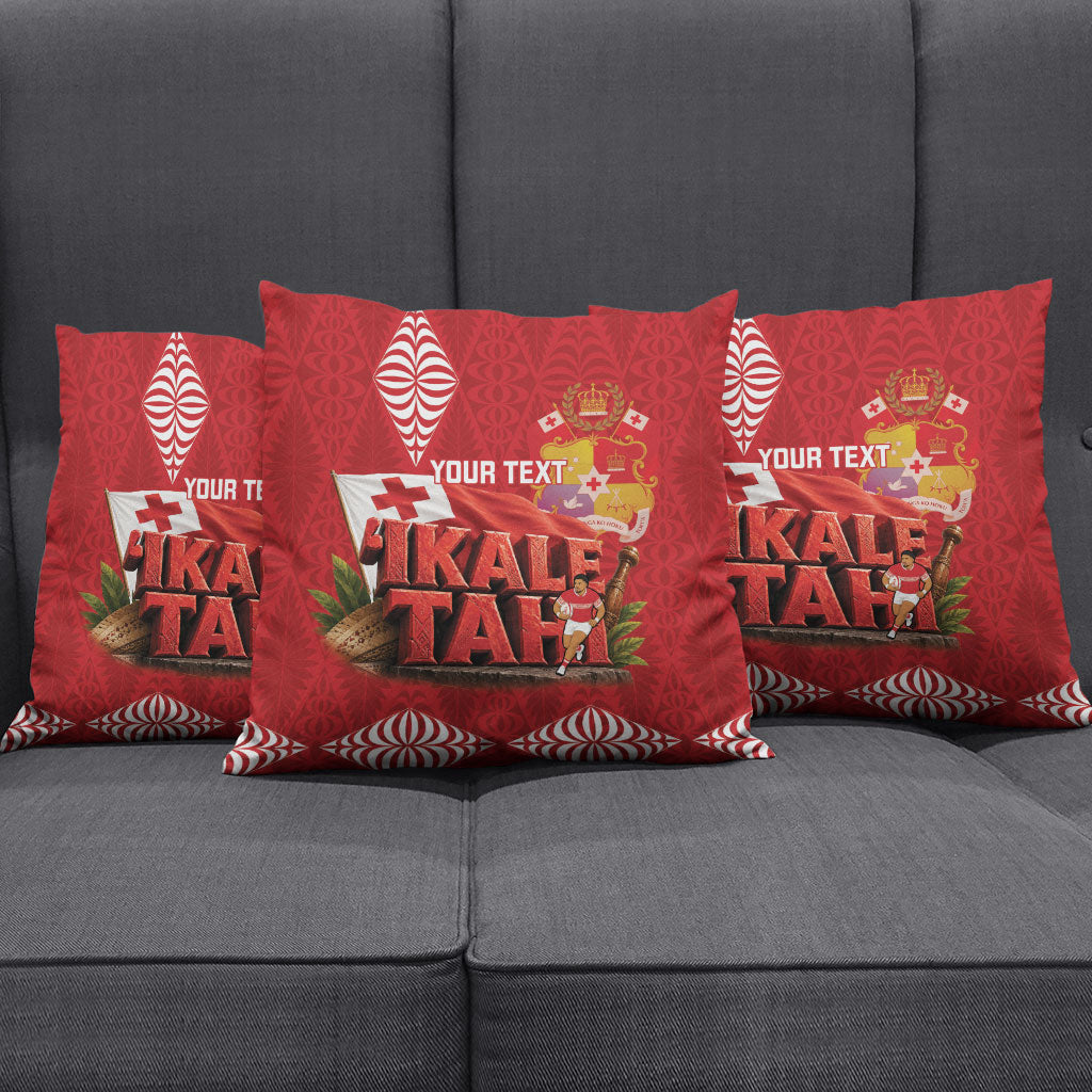 Tonga Rugby Custom Pillow Cover 2026 Go Ikale Tahi Ngatu Pattern LT14 - Polynesian Pride