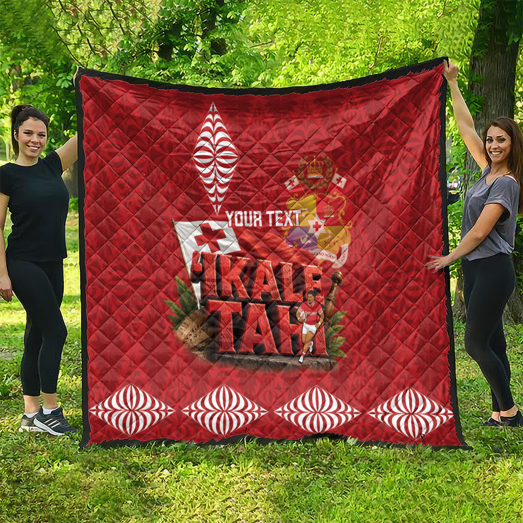 Tonga Rugby Custom Quilt 2026 Go Ikale Tahi Ngatu Pattern LT14 - Polynesian Pride