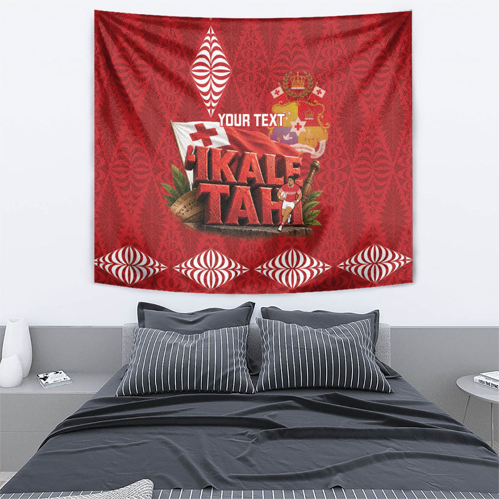 Tonga Rugby Custom Tapestry 2026 Go Ikale Tahi Ngatu Pattern LT14 - Polynesian Pride