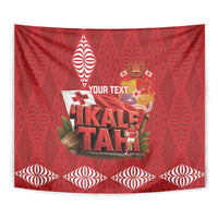 Tonga Rugby Custom Tapestry 2026 Go Ikale Tahi Ngatu Pattern LT14 - Polynesian Pride