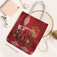 Tonga Rugby Custom Tote Bag 2026 Go Ikale Tahi Ngatu Pattern LT14 White Strap One Size Red - Polynesian Pride