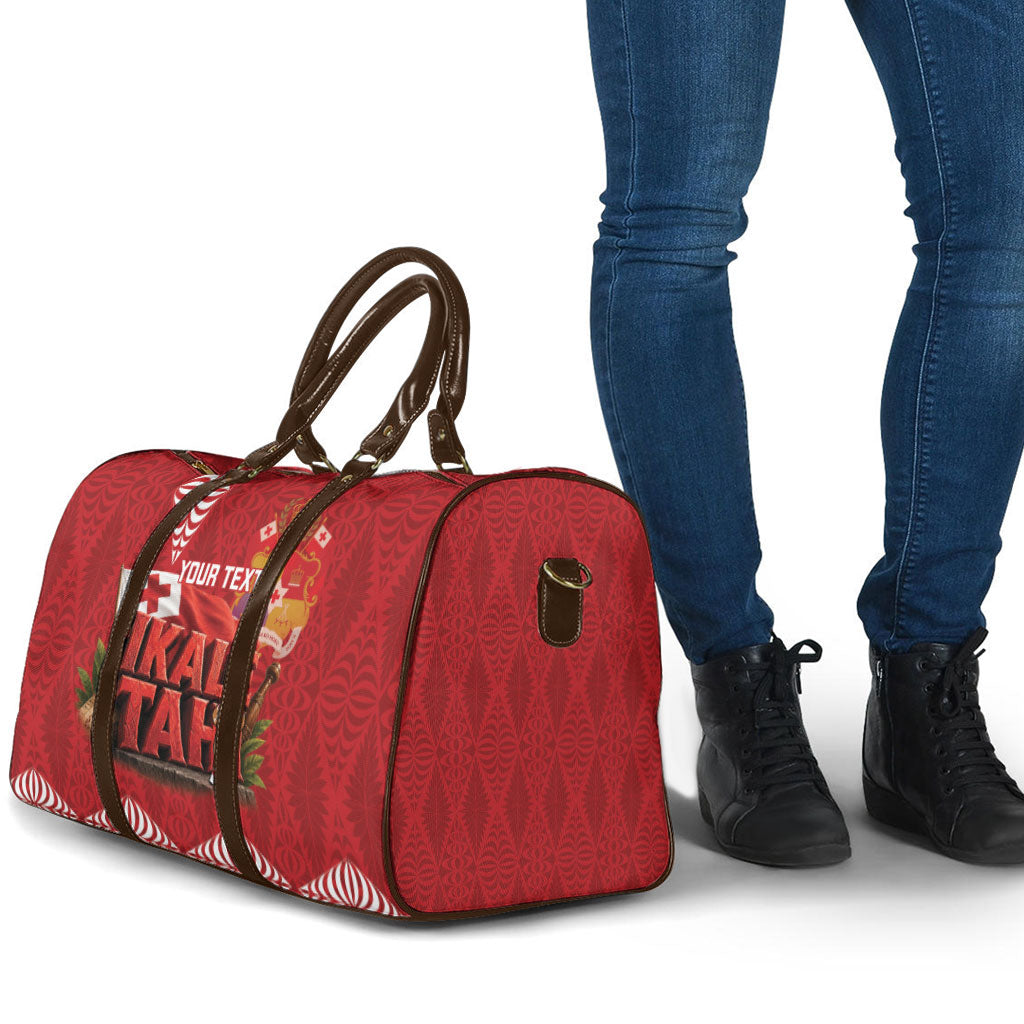 Tonga Rugby Custom Travel Bag 2026 Go Ikale Tahi Ngatu Pattern LT14 - Polynesian Pride
