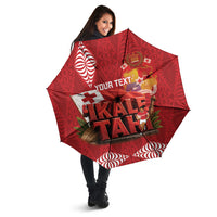 Tonga Rugby Custom Umbrella 2026 Go Ikale Tahi Ngatu Pattern LT14 - Polynesian Pride