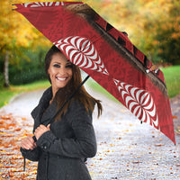 Tonga Rugby Custom Umbrella 2026 Go Ikale Tahi Ngatu Pattern LT14 - Polynesian Pride