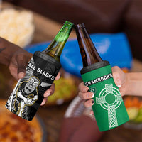 New Zealand and Ireland Rugby 4 in 1 Can Cooler Tumbler All Black Maori Mix Shamrocks LT14 - Polynesian Pride