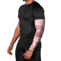 Pastel Pink Samoa Siapo Teuila Flowers Arm Sleeves - Polynesian Pride