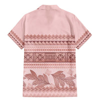 Pastel Pink Samoa Siapo Teuila Flowers Family Matching Mermaid Dress and Hawaiian Shirt LT14 - Polynesian Pride