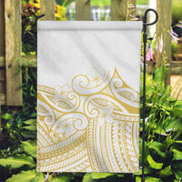Polynesia White Sunday Garden Flag Plumeria Polynesian Tribal Gold Color LT14 Garden Flag White - Polynesian Pride