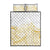 Polynesia White Sunday Quilt Bed Set Plumeria Polynesian Tribal Gold Color - Polynesian Pride