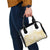 Polynesia White Sunday Shoulder Handbag Plumeria Polynesian Tribal Gold Color - Polynesian Pride