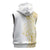Polynesia White Sunday Sleeveless Zip Hoodie Plumeria Polynesian Tribal Gold Color - Polynesian Pride