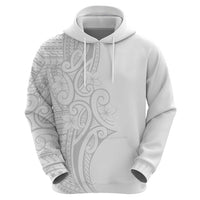 Polynesia White Sunday Hoodie Plumeria Polynesian Tribal Grey Color - Polynesian Pride