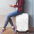Polynesia White Sunday Luggage Cover Plumeria Polynesian Tribal Grey Color - Polynesian Pride