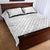 Polynesia White Sunday Quilt Bed Set Plumeria Polynesian Tribal Grey Color - Polynesian Pride