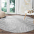 Polynesia White Sunday Round Carpet Plumeria Polynesian Tribal Grey Color - Polynesian Pride