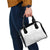 Polynesia White Sunday Shoulder Handbag Plumeria Polynesian Tribal Grey Color - Polynesian Pride