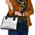 Polynesia White Sunday Shoulder Handbag Plumeria Polynesian Tribal Grey Color - Polynesian Pride
