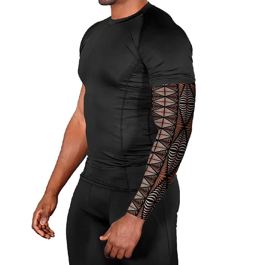 Malo e lelei Tonga Arm Sleeves Tongan Ngatu Vintage Brown LT14 - Polynesian Pride