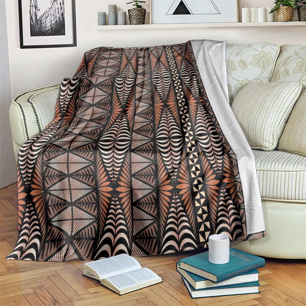 Malo e lelei Tonga Blanket Tongan Ngatu Vintage Brown LT14 Brown - Polynesian Pride