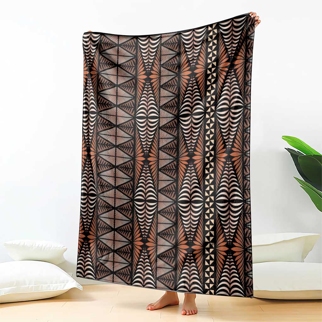 Malo e lelei Tonga Blanket Tongan Ngatu Vintage Brown LT14 - Polynesian Pride