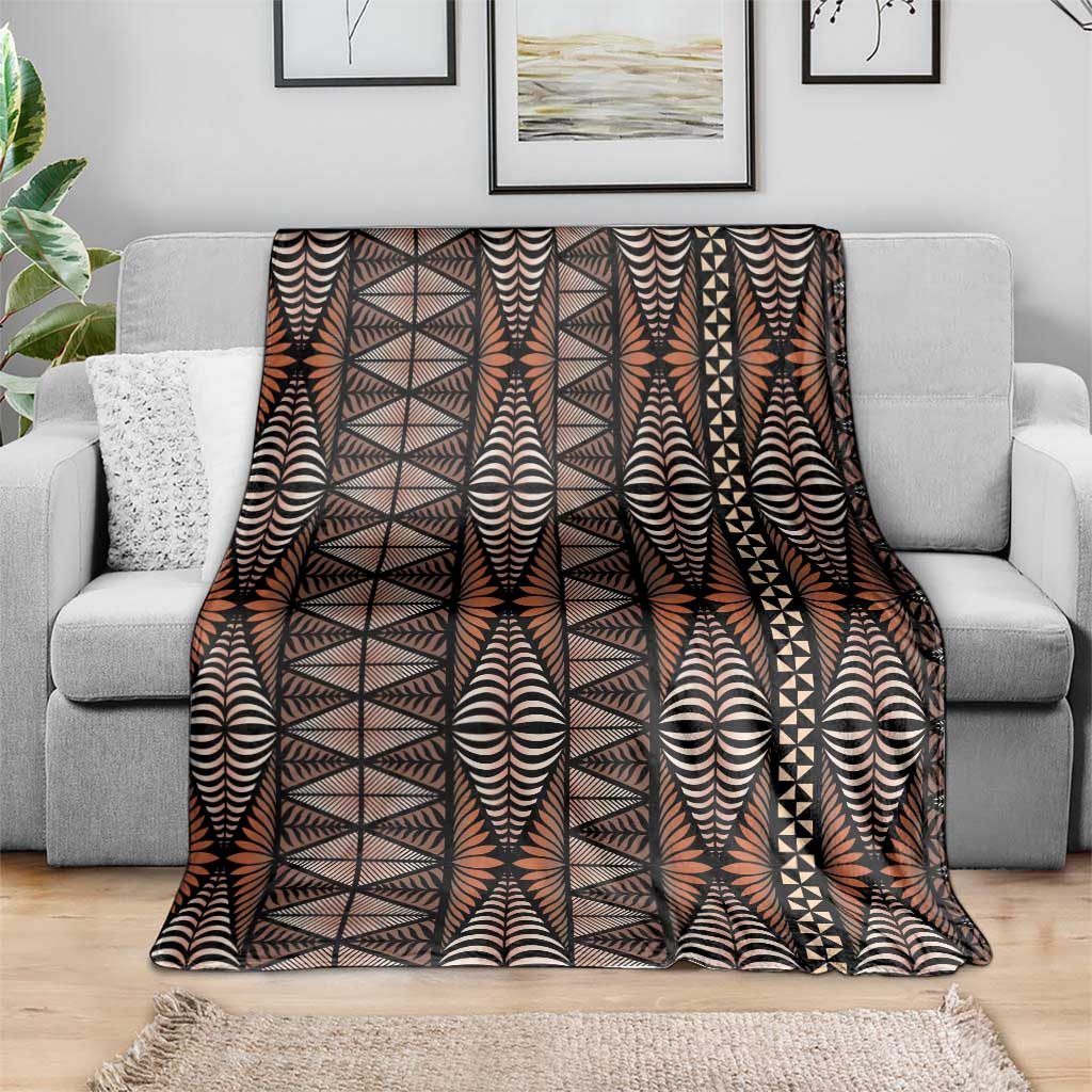 Malo e lelei Tonga Blanket Tongan Ngatu Vintage Brown LT14 - Polynesian Pride