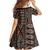Malo e lelei Tonga Family Matching Long Sleeve Bodycon Dress and Hawaiian Shirt Tongan Ngatu Vintage Brown - Polynesian Pride