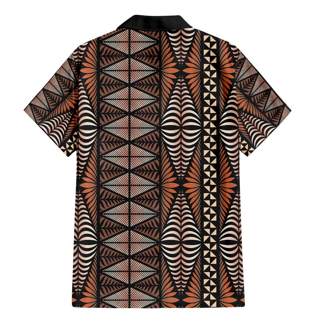 Malo e lelei Tonga Family Matching Mermaid Dress and Hawaiian Shirt Tongan Ngatu Vintage Brown LT14 - Polynesian Pride