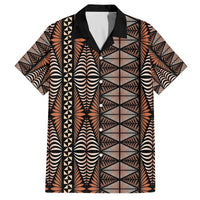 Malo e lelei Tonga Family Matching Off The Shoulder Long Sleeve Dress and Hawaiian Shirt Tongan Ngatu Vintage Brown LT14 Dad's Shirt - Short Sleeve Brown - Polynesian Pride