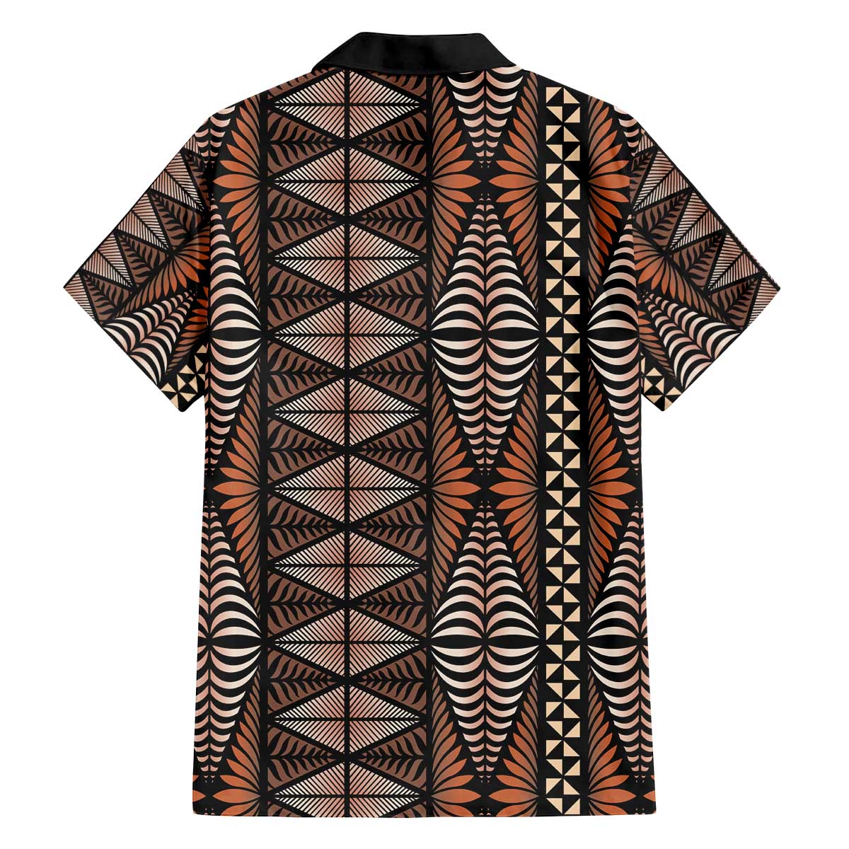 Malo e lelei Tonga Family Matching Off The Shoulder Long Sleeve Dress and Hawaiian Shirt Tongan Ngatu Vintage Brown LT14 - Polynesian Pride