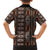 Malo e lelei Tonga Family Matching Off Shoulder Short Dress and Hawaiian Shirt Tongan Ngatu Vintage Brown - Polynesian Pride