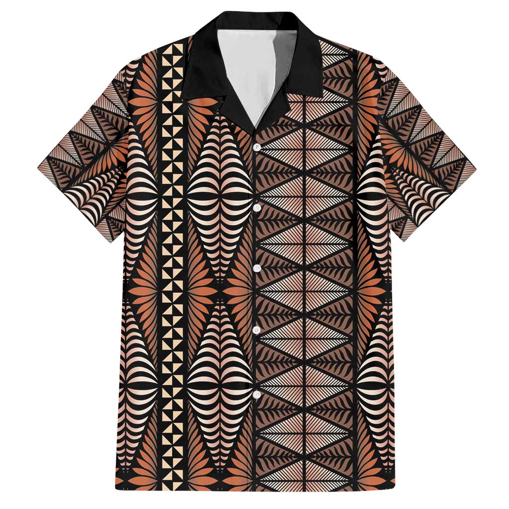 Malo e lelei Tonga Family Matching Short Sleeve Bodycon Dress and Hawaiian Shirt Tongan Ngatu Vintage Brown LT14 Dad's Shirt - Short Sleeve Brown - Polynesian Pride