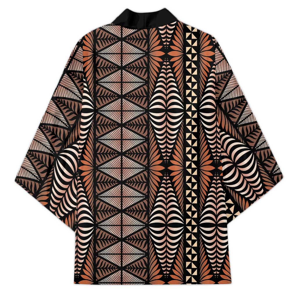 Malo e lelei Tonga Kimono Tongan Ngatu Vintage Brown LT14 - Polynesian Pride