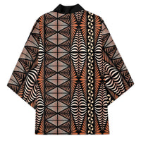 Malo e lelei Tonga Kimono Tongan Ngatu Vintage Brown LT14 - Polynesian Pride