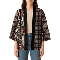 Malo e lelei Tonga Kimono Tongan Ngatu Vintage Brown LT14 - Polynesian Pride
