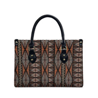 Malo e lelei Tonga Leather Bag Tongan Ngatu Vintage Brown LT14 - Polynesian Pride