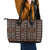 Malo e lelei Tonga Leather Tote Bag Tongan Ngatu Vintage Brown - Polynesian Pride