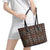 Malo e lelei Tonga Leather Tote Bag Tongan Ngatu Vintage Brown - Polynesian Pride