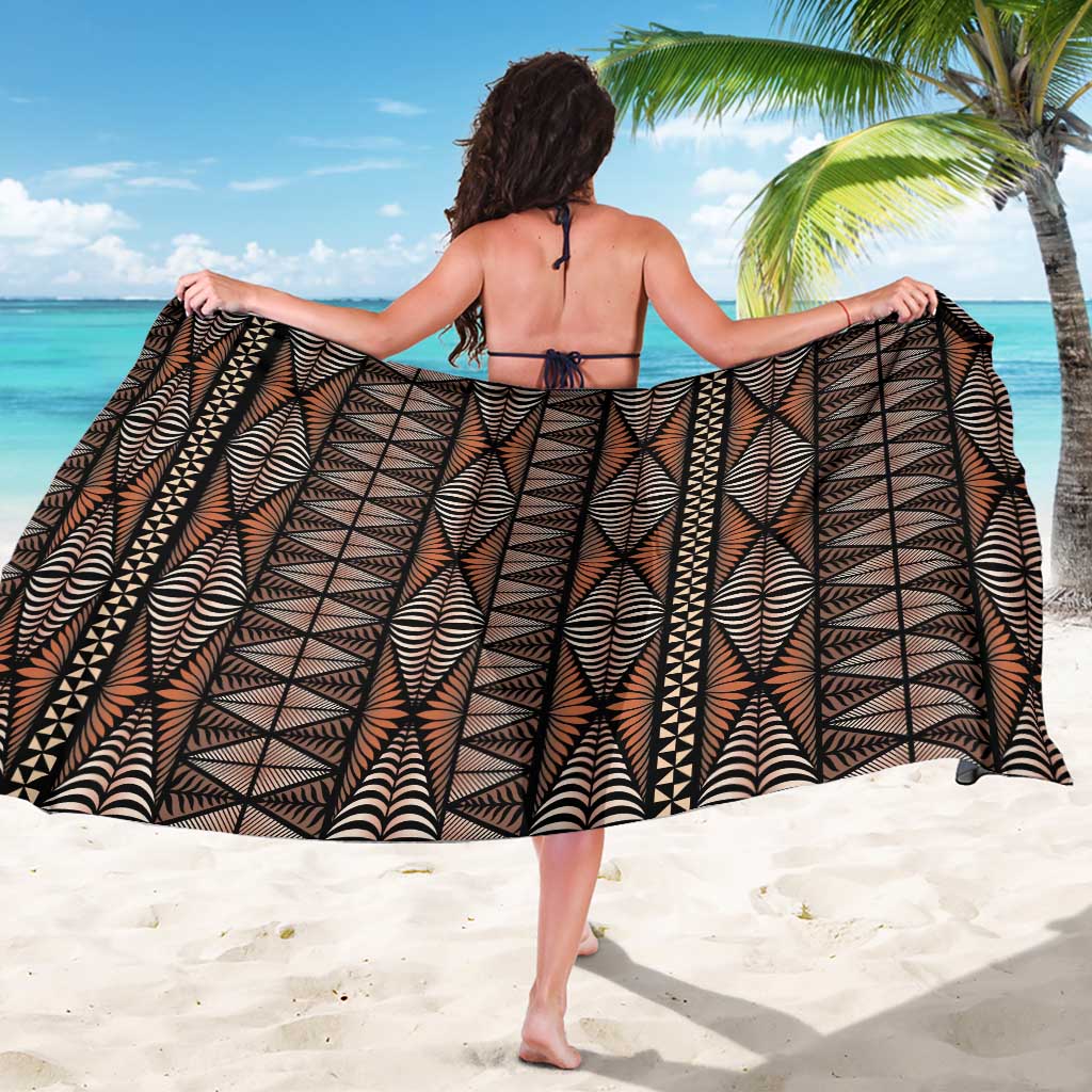 Malo e lelei Tonga Sarong Tongan Ngatu Vintage Brown LT14 - Polynesian Pride