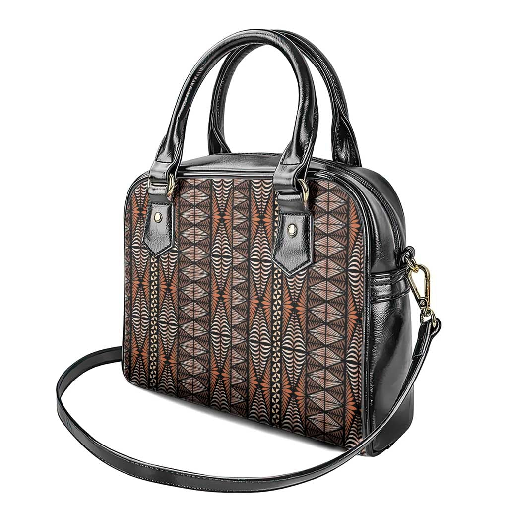 Malo e lelei Tonga Shoulder Handbag Tongan Ngatu Vintage Brown LT14 - Polynesian Pride